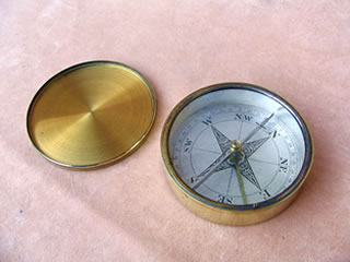 Travellers brass pocket compass circa 1890Travellers brass pocket compass circa 1890